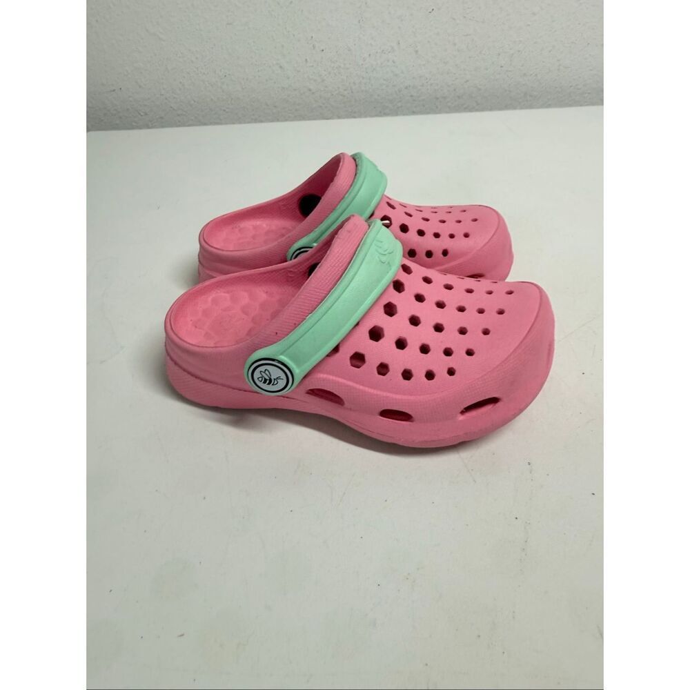 Joybees Clogs Girls Sz 6/7 Pink Dylan Slip On Rubber Lightweight Water Shoes